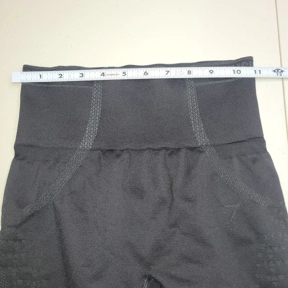 Gymshark Womens Shorts S Compression Tights Shaping Contour High Waist Gym Black - Picture 6 of 7